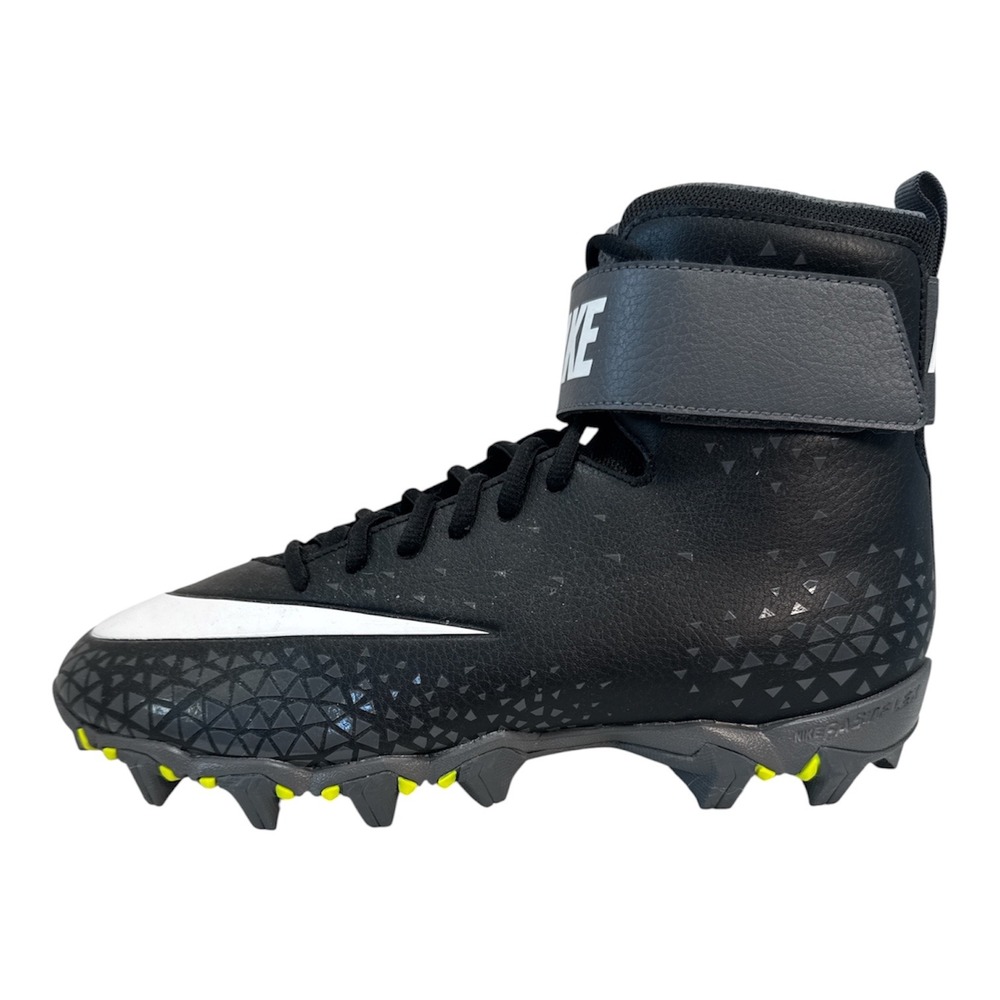 Nike Alpha Menace Shark Football Cleats Black White Grey 880109-002 Mens 9.5